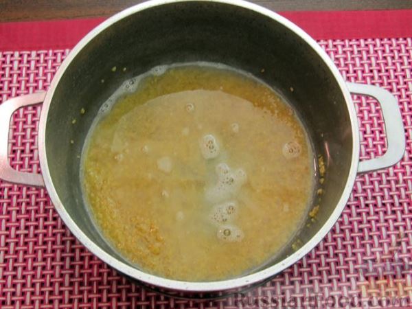 Булгур со сливочно-грибным соусом